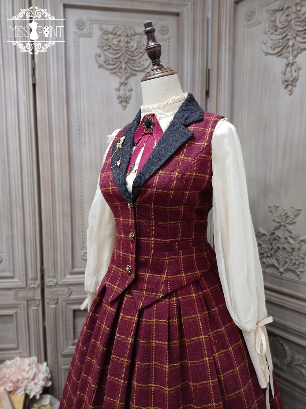 [Pre-order] British Classical Lolita Warm Check Vest