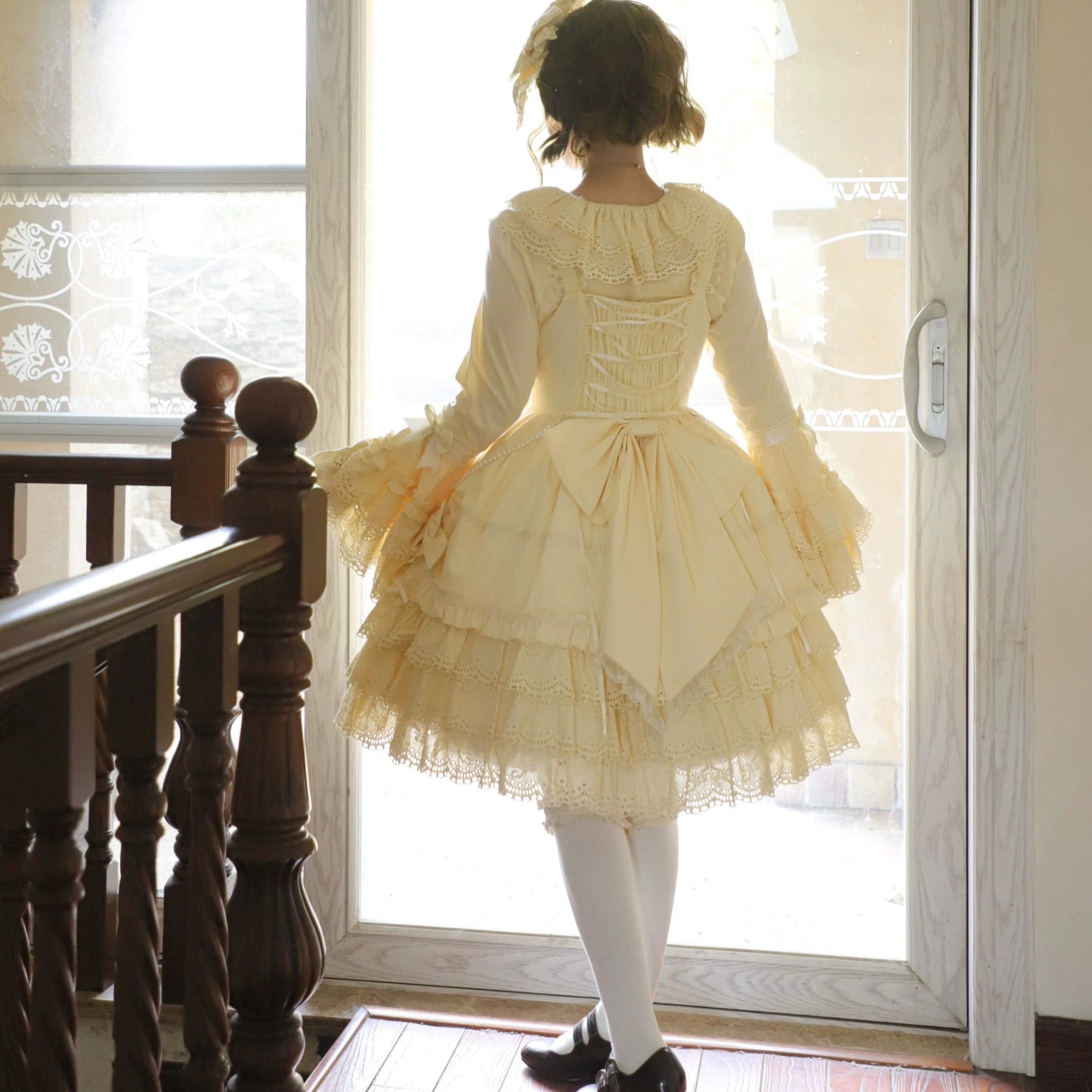 [Pre-orders available until 2/16] Pure Love Heart Language Ribbon and Lace Jumper Skirt