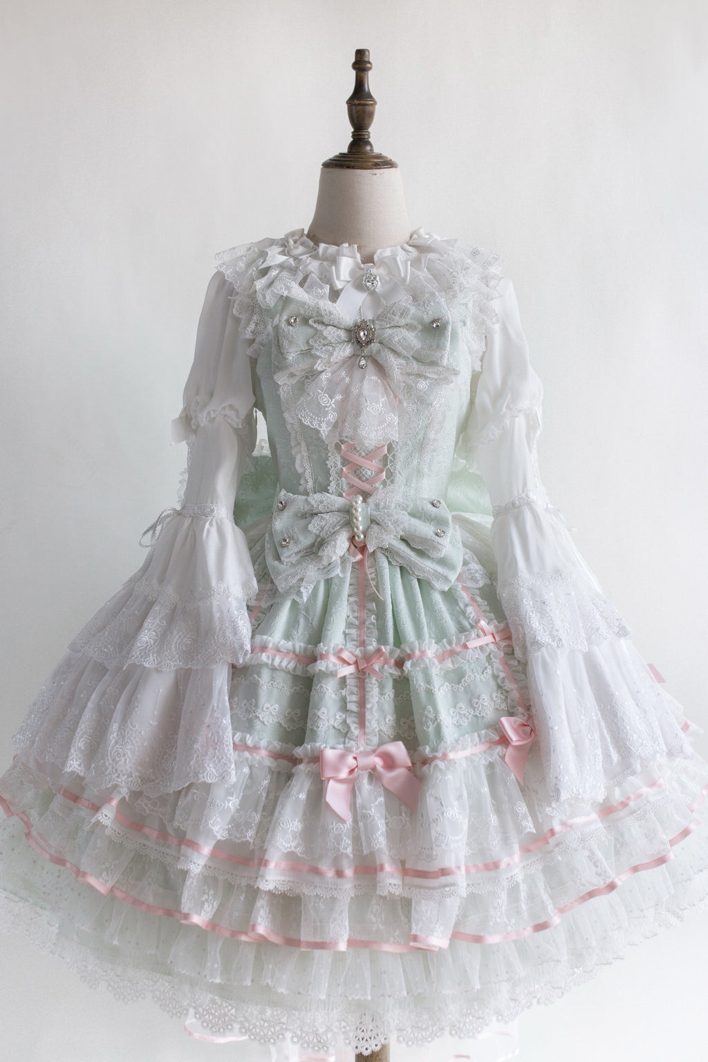 [Pre-orders available until 2/5] Wishing Star Doll-style Jumper Skirt - Mint Green