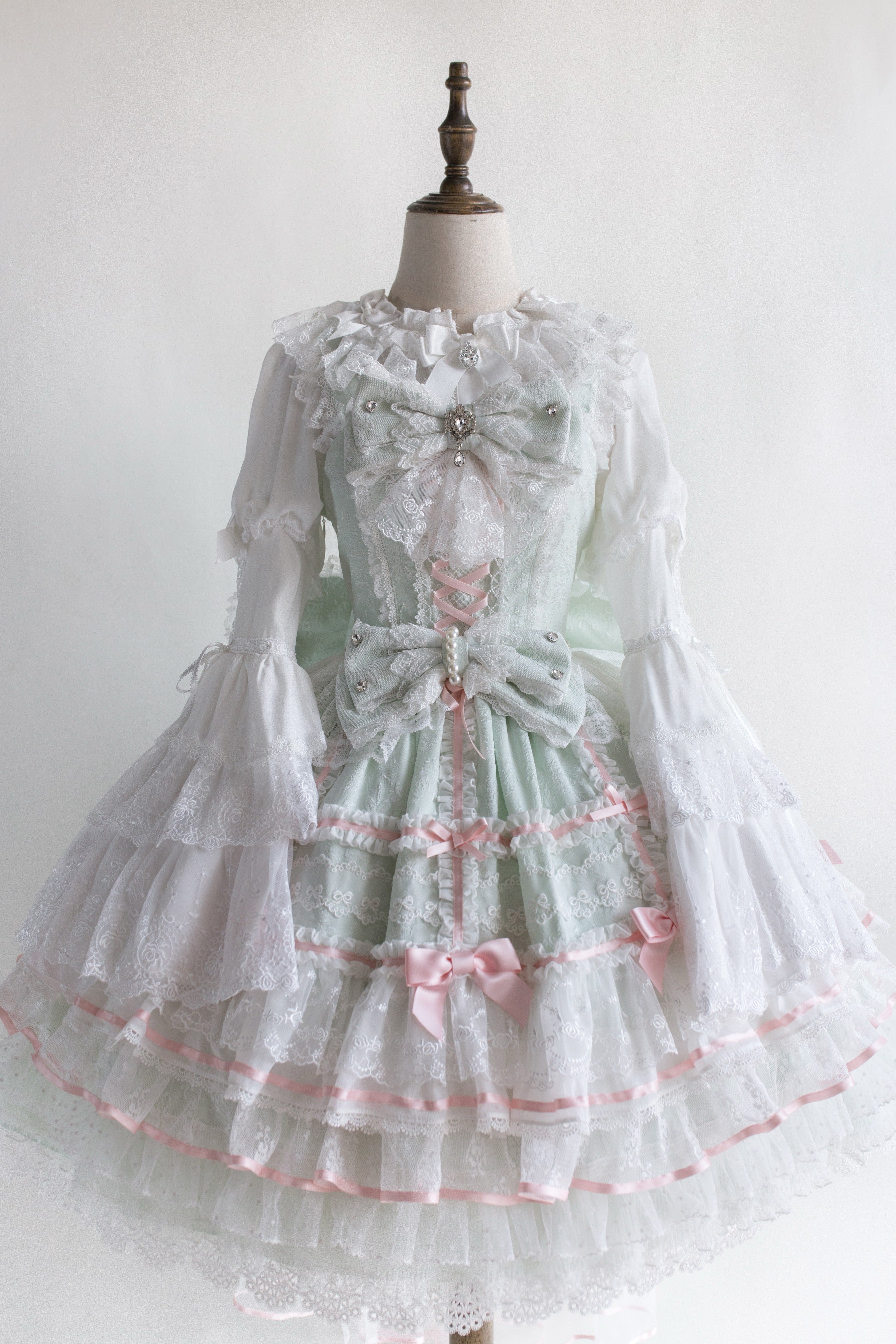 [Pre-orders available until 2/5] Wishing Star Doll-style Jumper Skirt - Mint Green