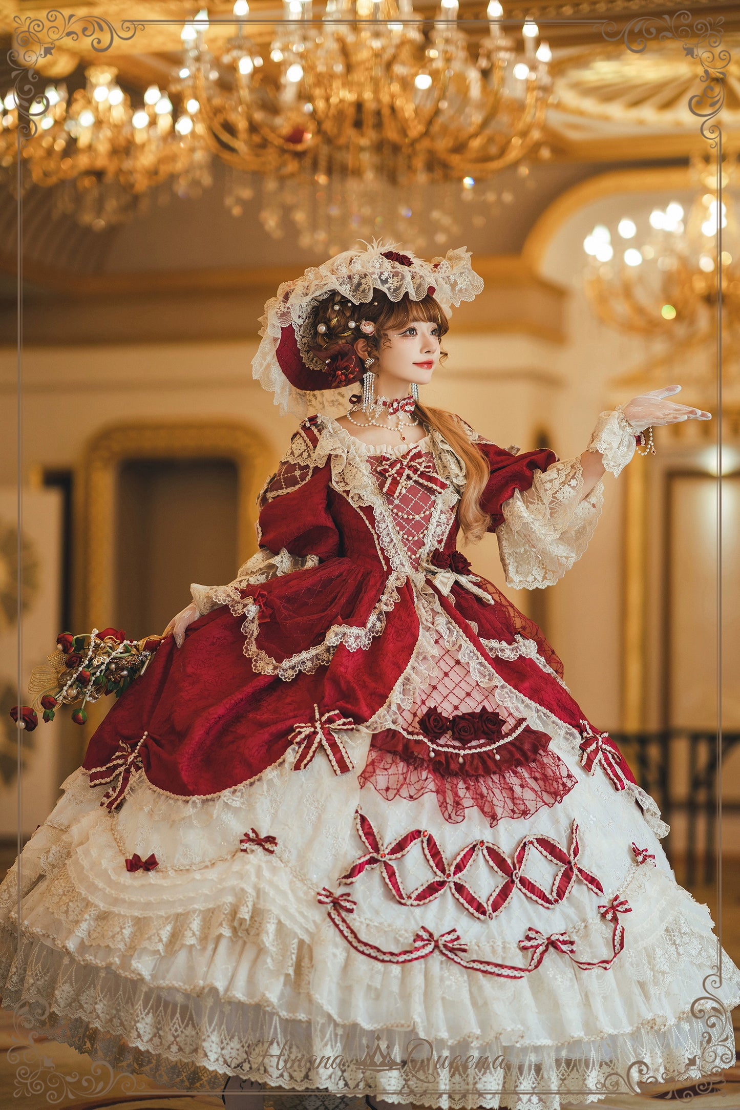 【受注予約6/26まで】Mirror Snow White プリンセスロングドレス・レッド