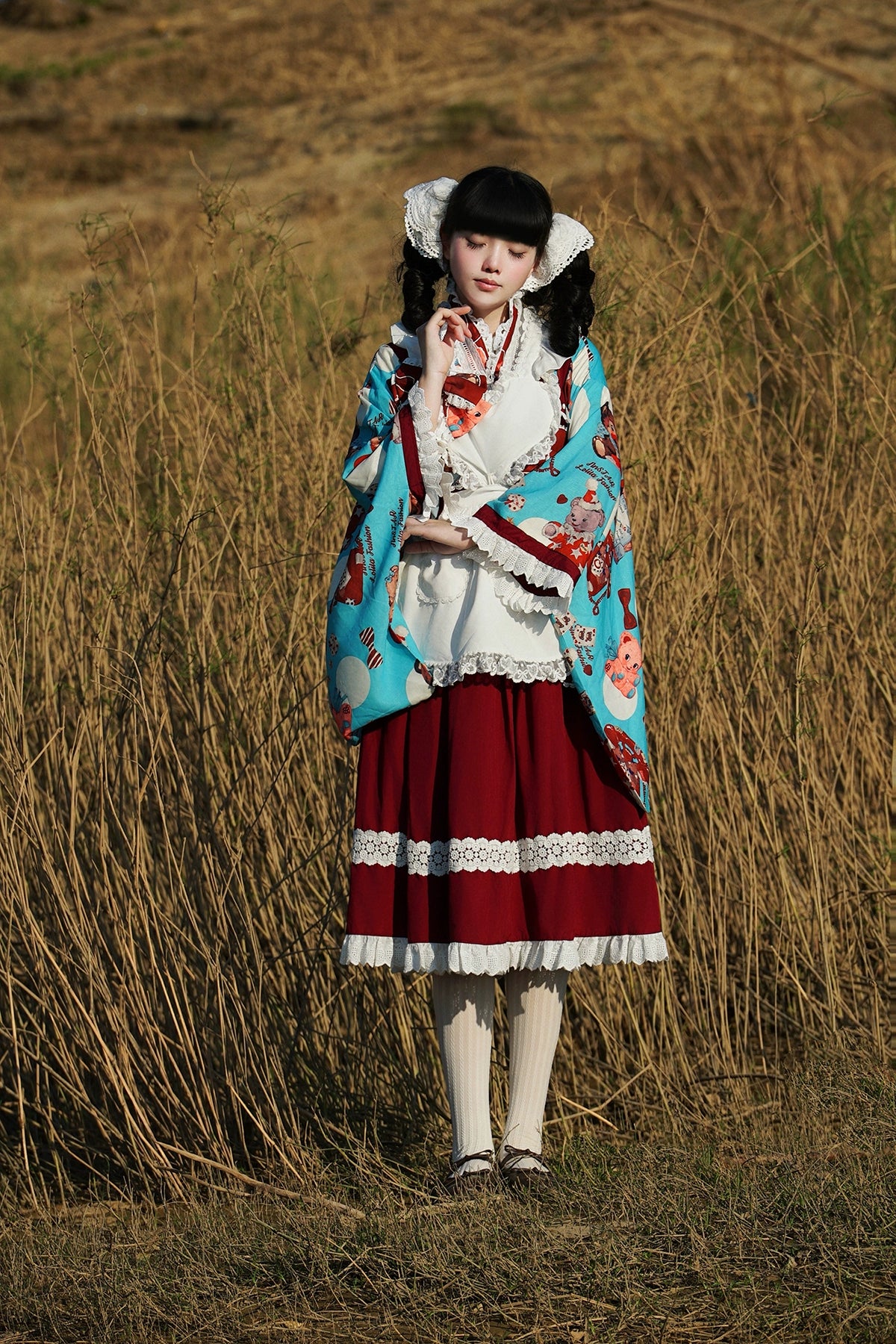 【受注予約7/29まで】Bear Bear World 袴風セットアップ