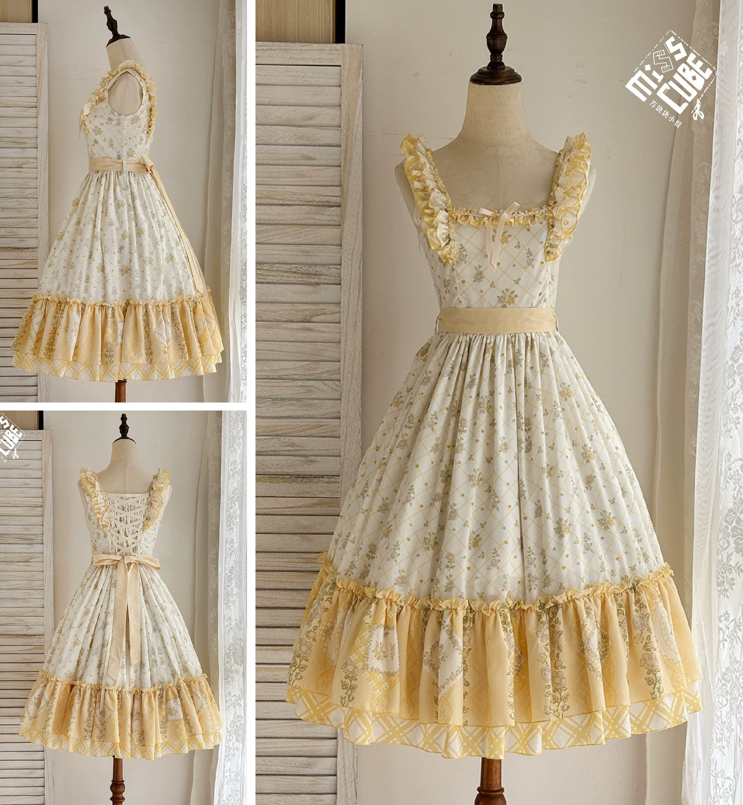 【受注予約7/14まで】Pathwork Garden カントリー風ジャンパースカート