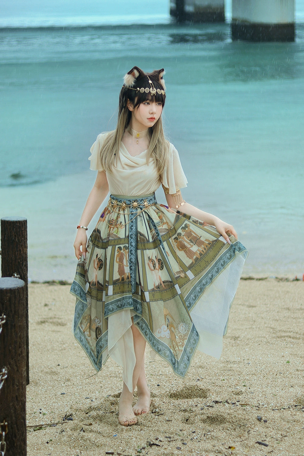 【受注予約6/12まで】Papyrus Storyイレギュラーヘムワンピース