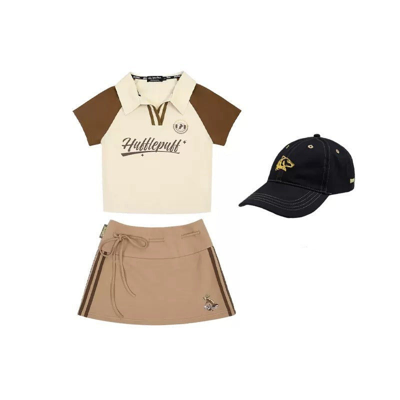 [Pre-order] Hogwarts School of Witchcraft and Wizardry Miniskirt, Short Sleeve Top and Hat Set