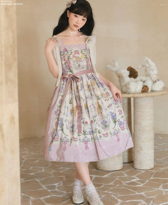 [Pre-orders available until 2/11] Illustration de Porcelaine Iris Jumper Skirt