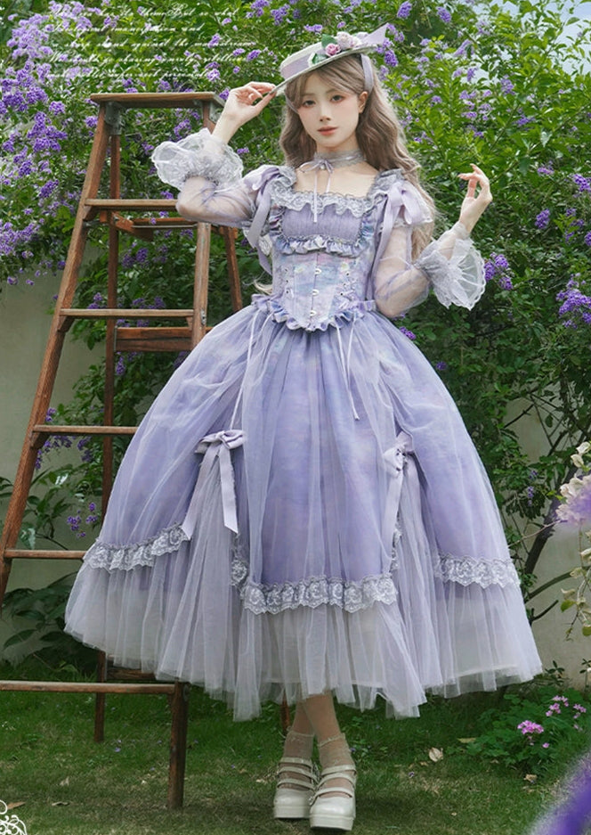 【予約販売】Wisteria in the Mist シアーワンピース