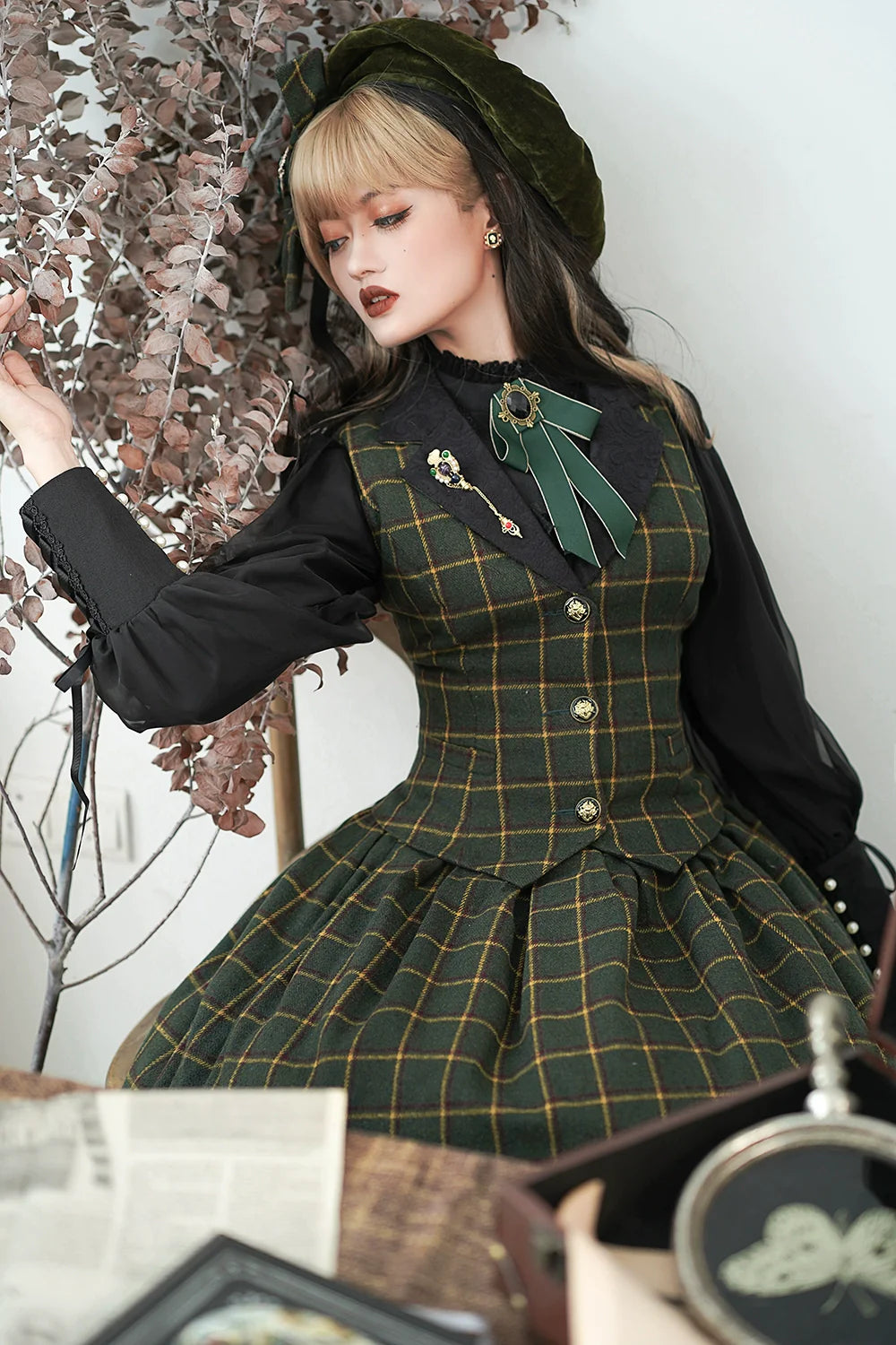 [Pre-order] British Classical Lolita Warm Check Vest