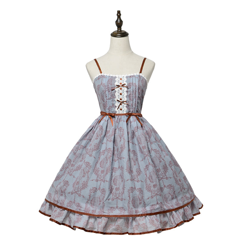 Irene flower print jumper skirt
