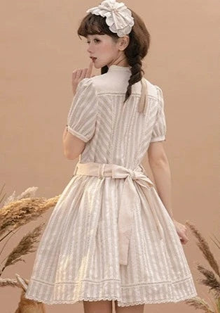 Go Picnicking Striped Short Sleeve Dress