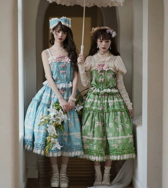 Lily and Wind Classical Print Skirt and Top