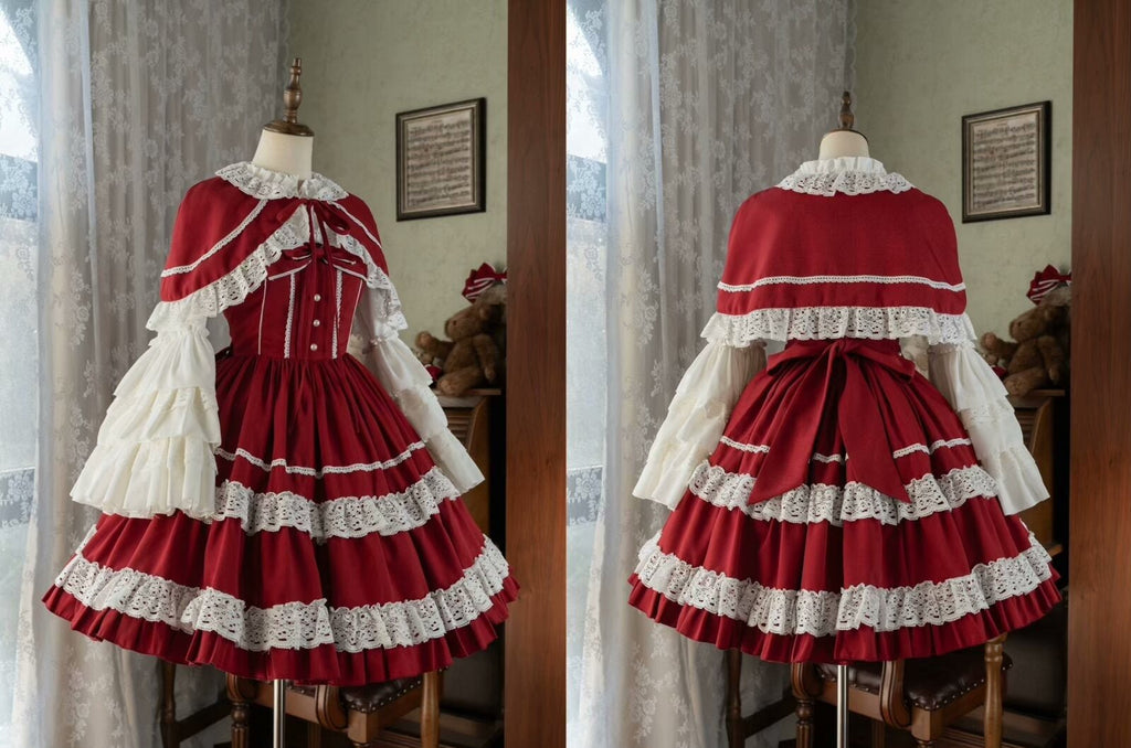 [Pre-orders available until 12/12] Caramel Doll Lace Short Cape