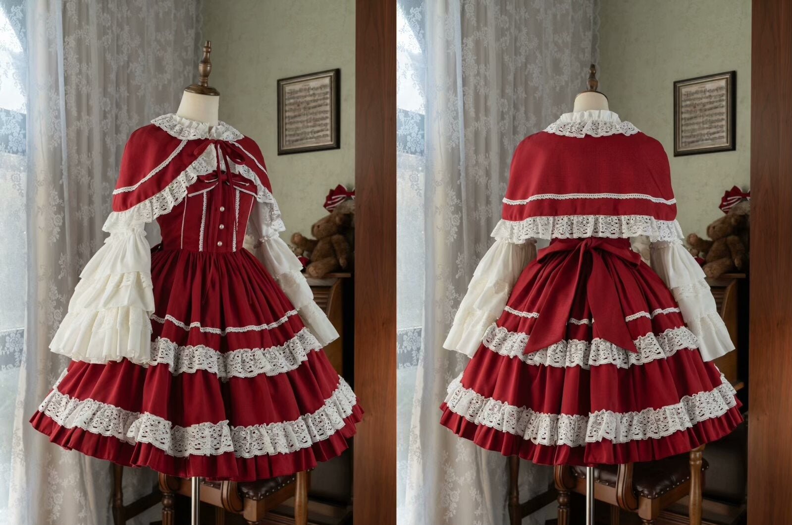 [Pre-orders available until 12/12] Caramel Doll Lace Short Cape