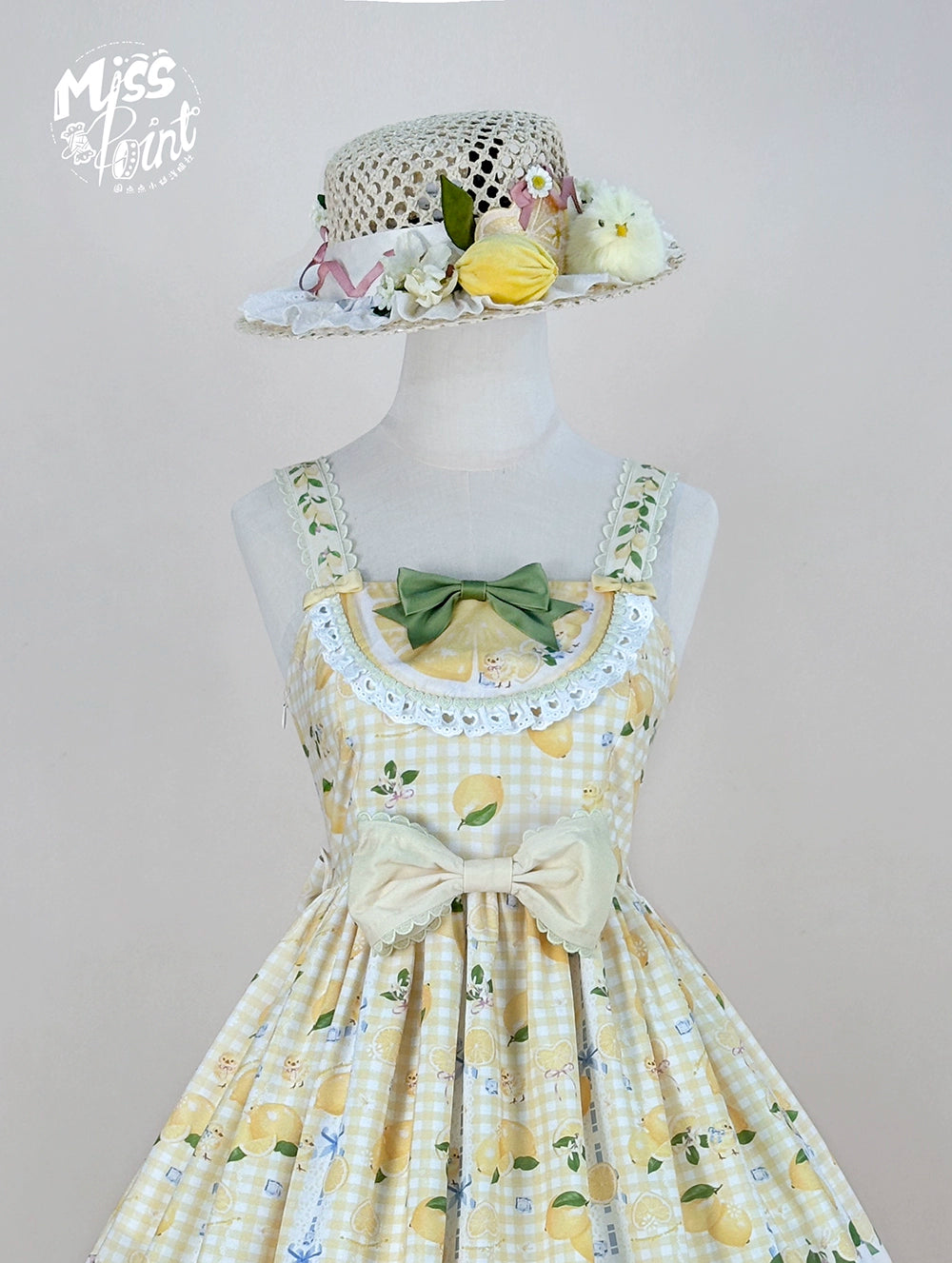 【受注予約5/14まで】Lemon Sweetie プリントジャンパースカート・ミドル丈