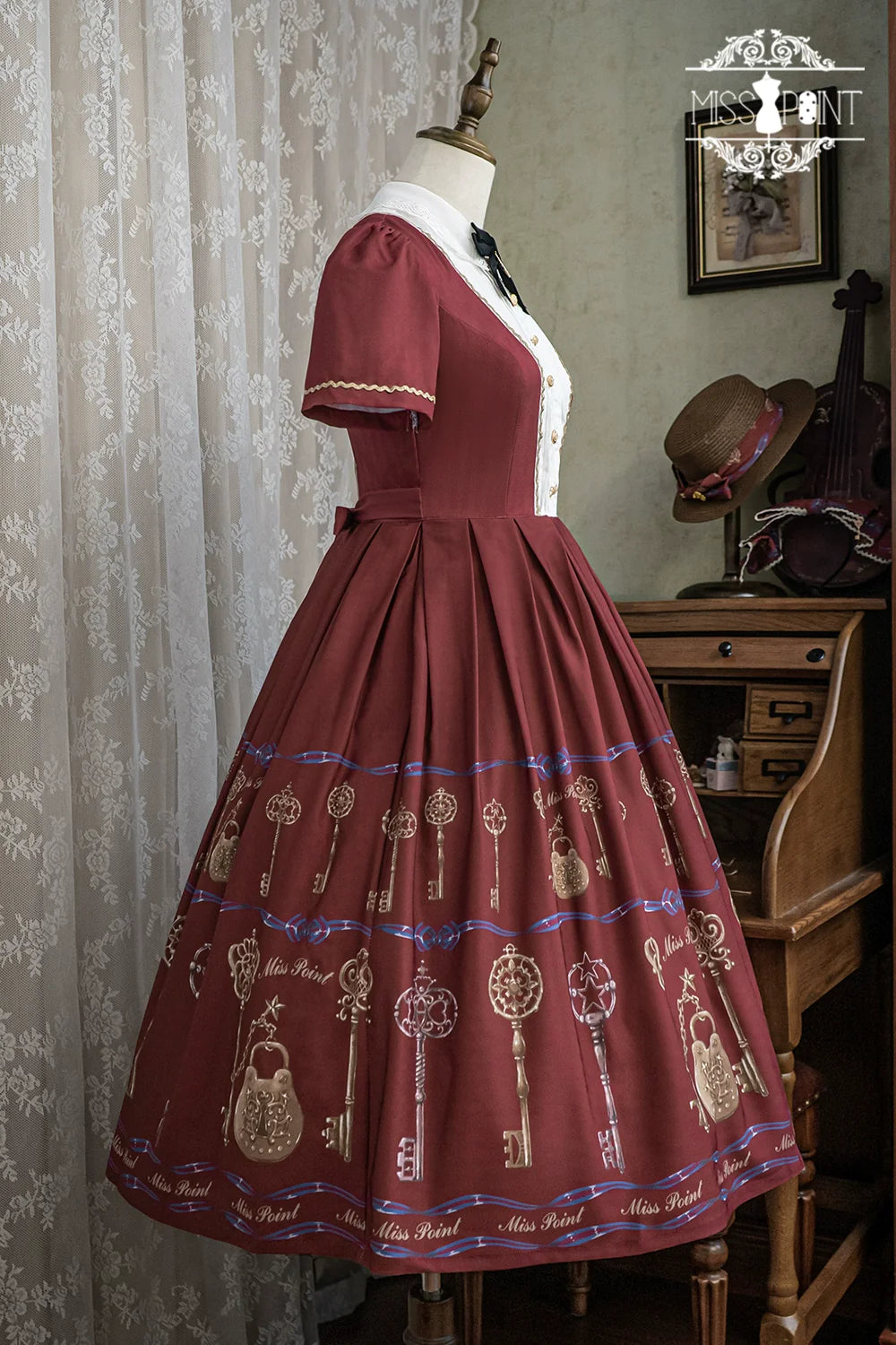[Pre-order] Secret Key Antique Short Sleeve Dress