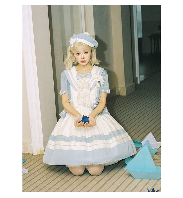 【受注予約5/29まで】Sailing Day セーラーカラー ジャンパースカート