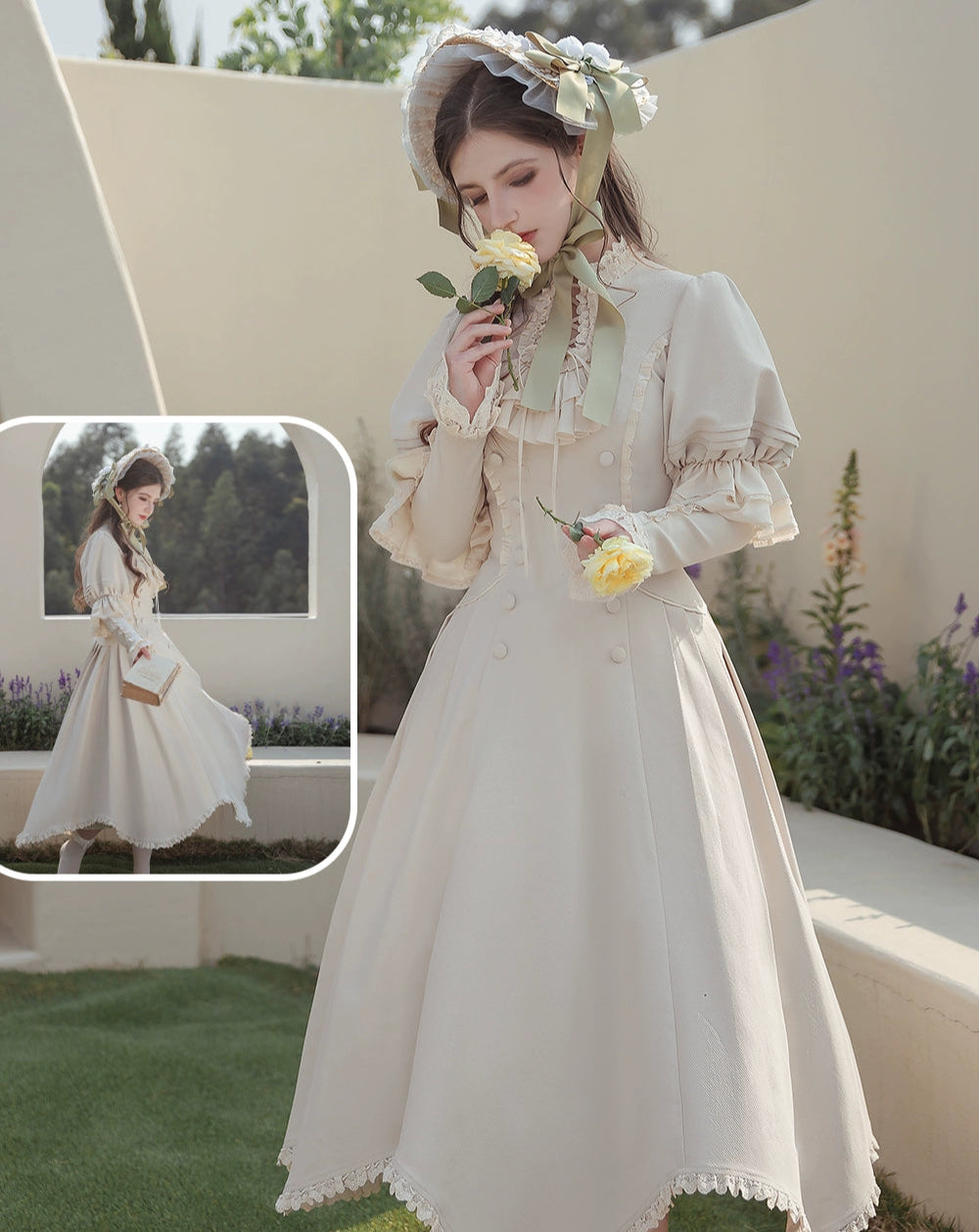 【受注予約7/31まで】Flores Ladyクラシカル花びらワンピース