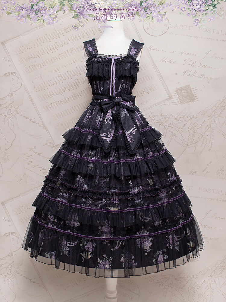 [Pre-orders available until 3/12] The Veil of the Flora Tiered Jumper Skirt