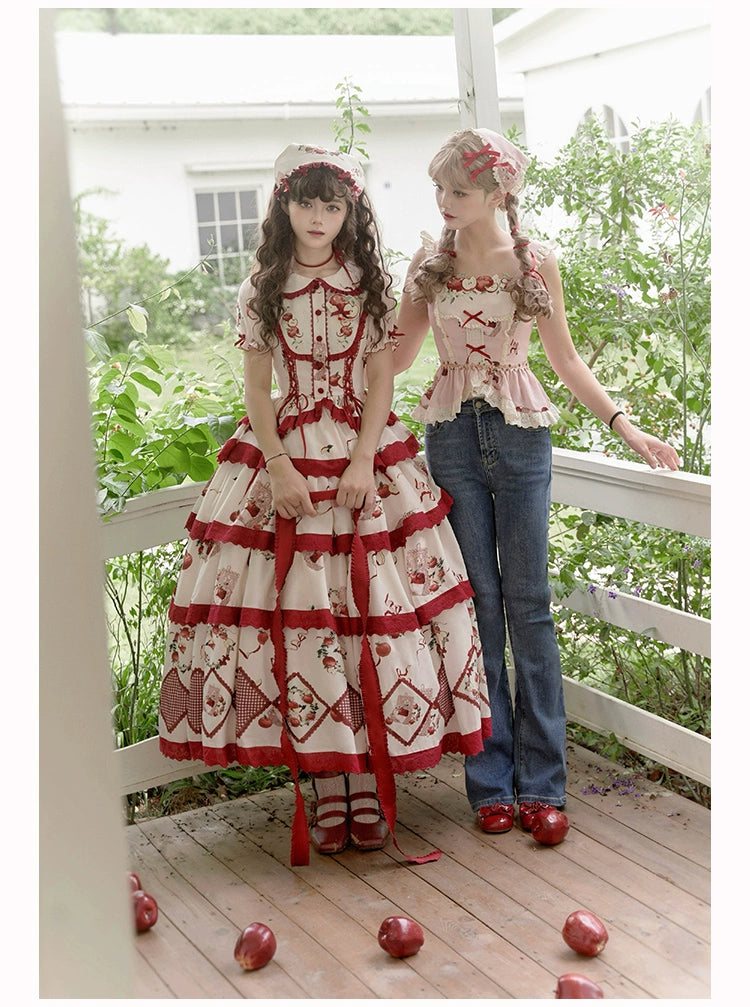 Apple Orchard Short skirt and sleeveless top set