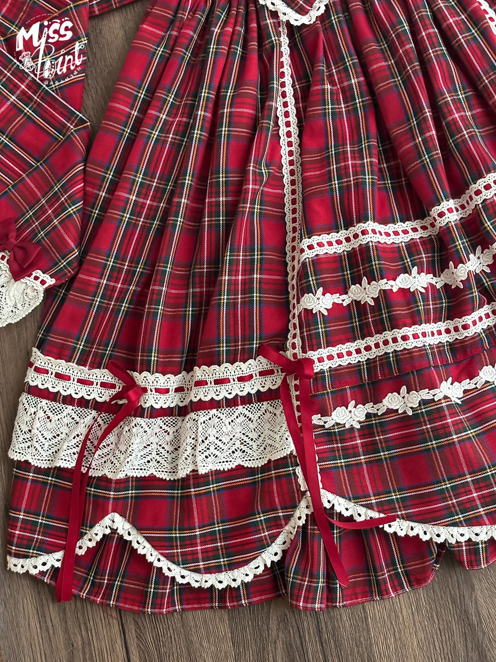 【受注予約10/15まで】Checkered Petal Rabbit リボンジャンパースカート