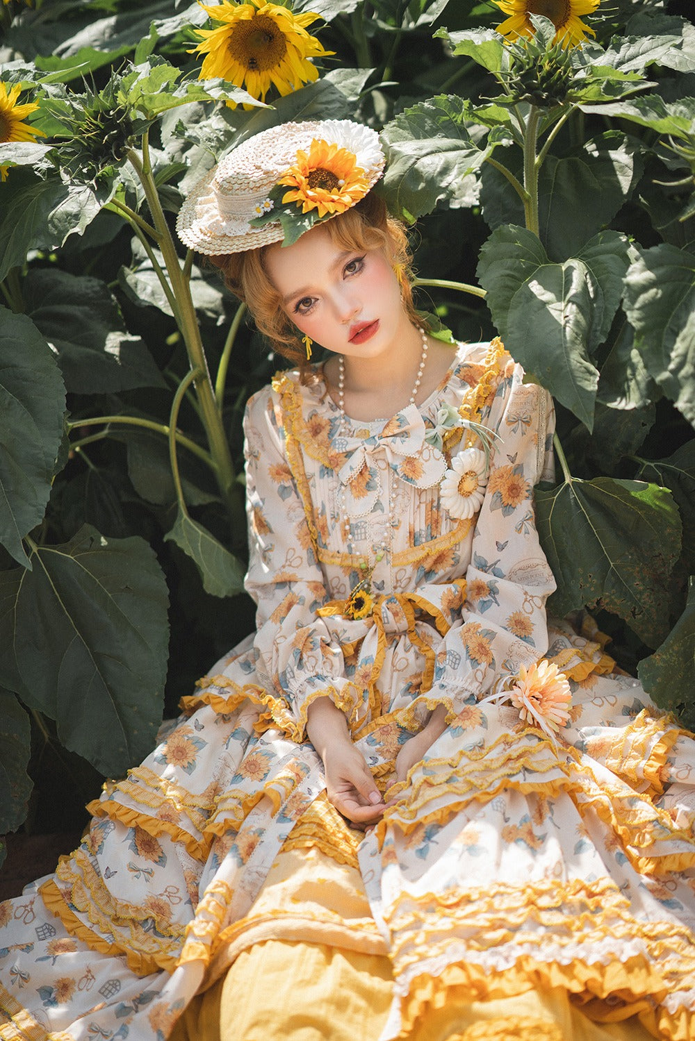 [Pre-order] Gardening Sunflower Luxury Dress