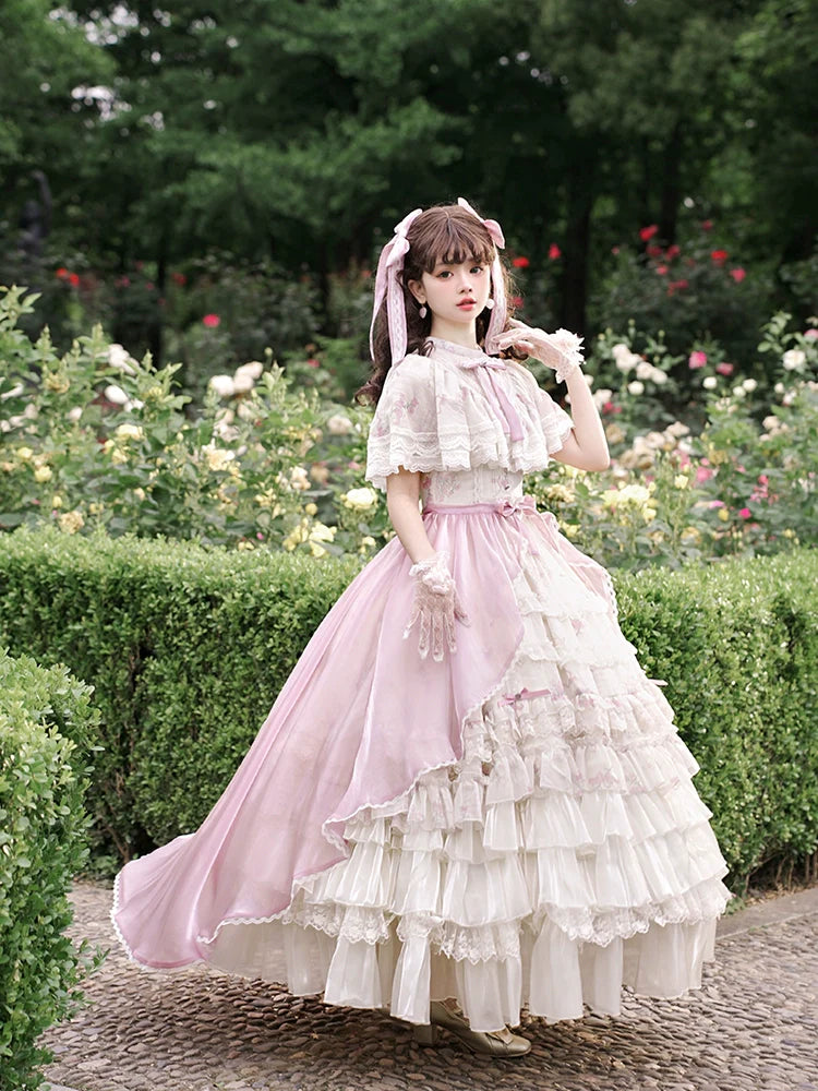 Edwardian quadruple ribbon dress