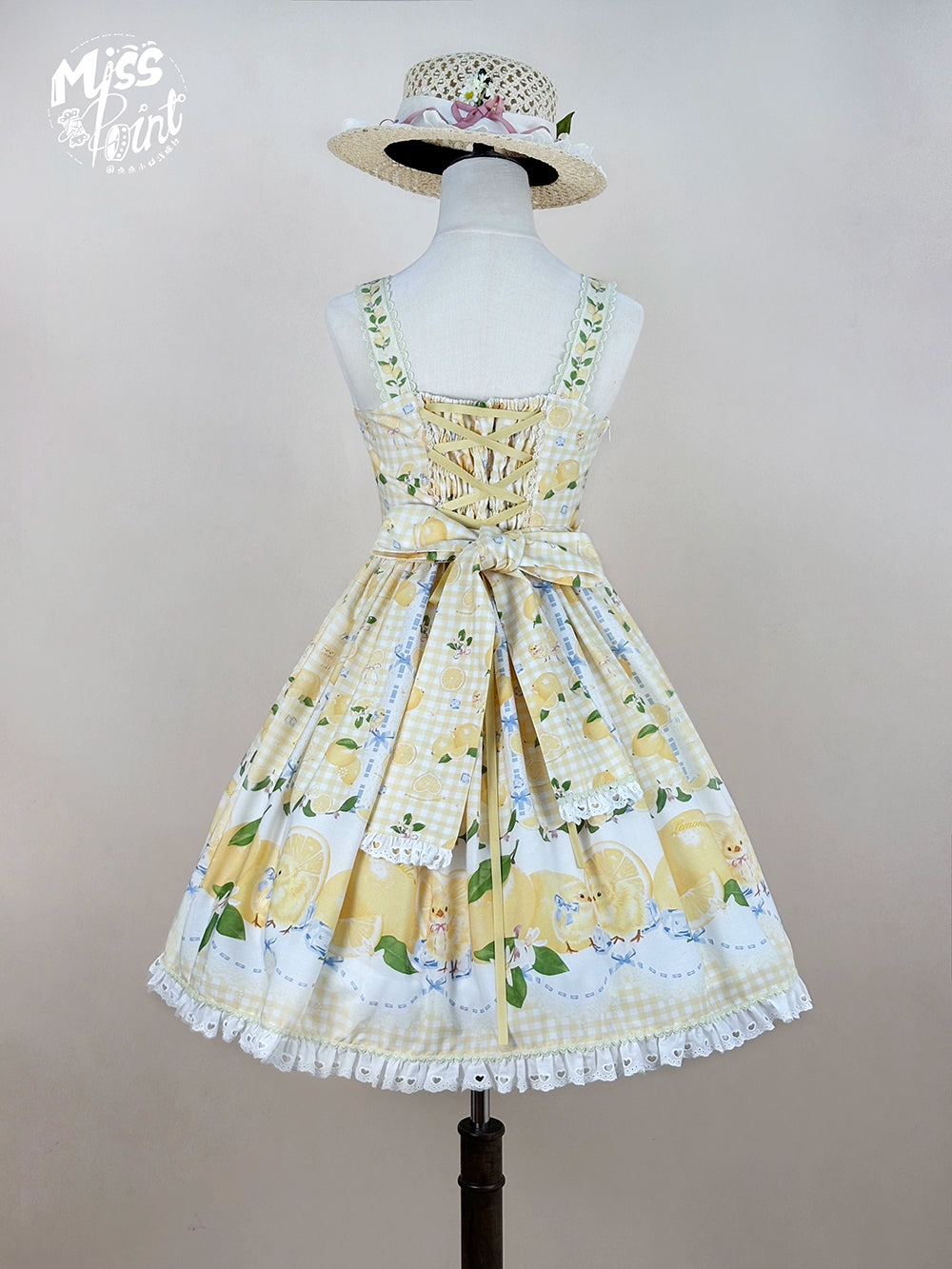 【受注予約5/14まで】Lemon Sweetie プリントジャンパースカート・ミドル丈