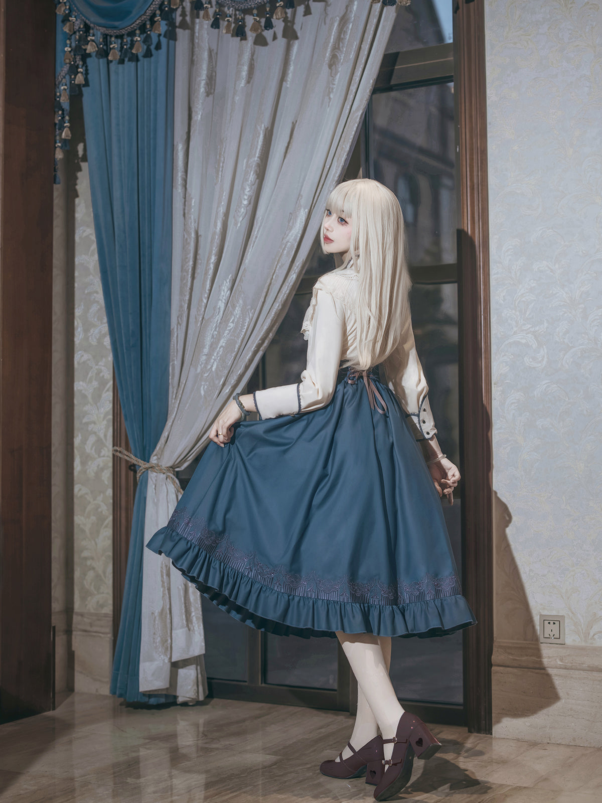 Cinderella's Eve 裾刺繍ロングスカートセットアップ