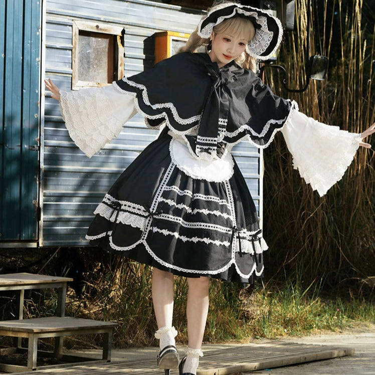 【予約販売】Antique Petal Rabbit うさ耳付きケープ