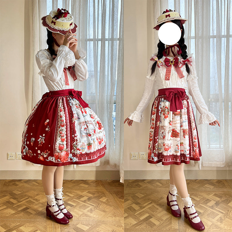Strawberry Manor プリントスカート