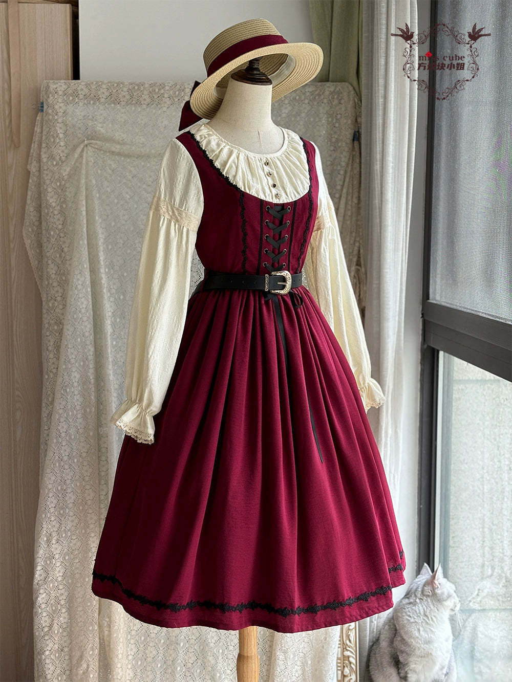 【予約販売】Sketch Wild Rose ドッキングワンピース 無地タイプ