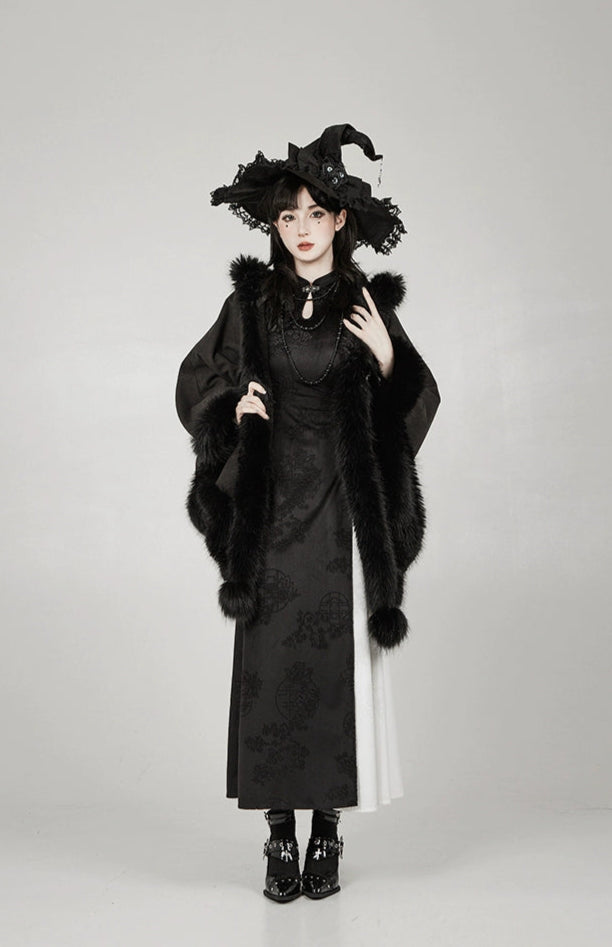 Chinese style Gothic Lolita witch one-piece set, long length