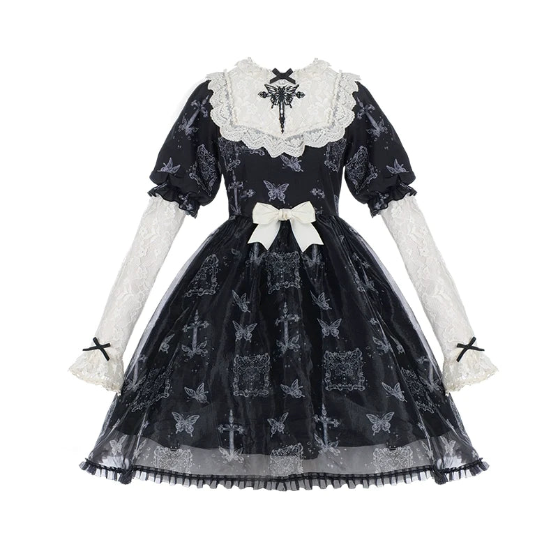 Black butterfly 2way dress