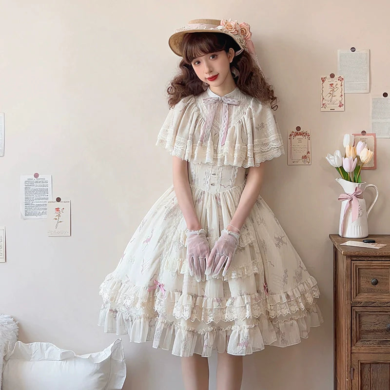 Edwardian quadruple ribbon dress