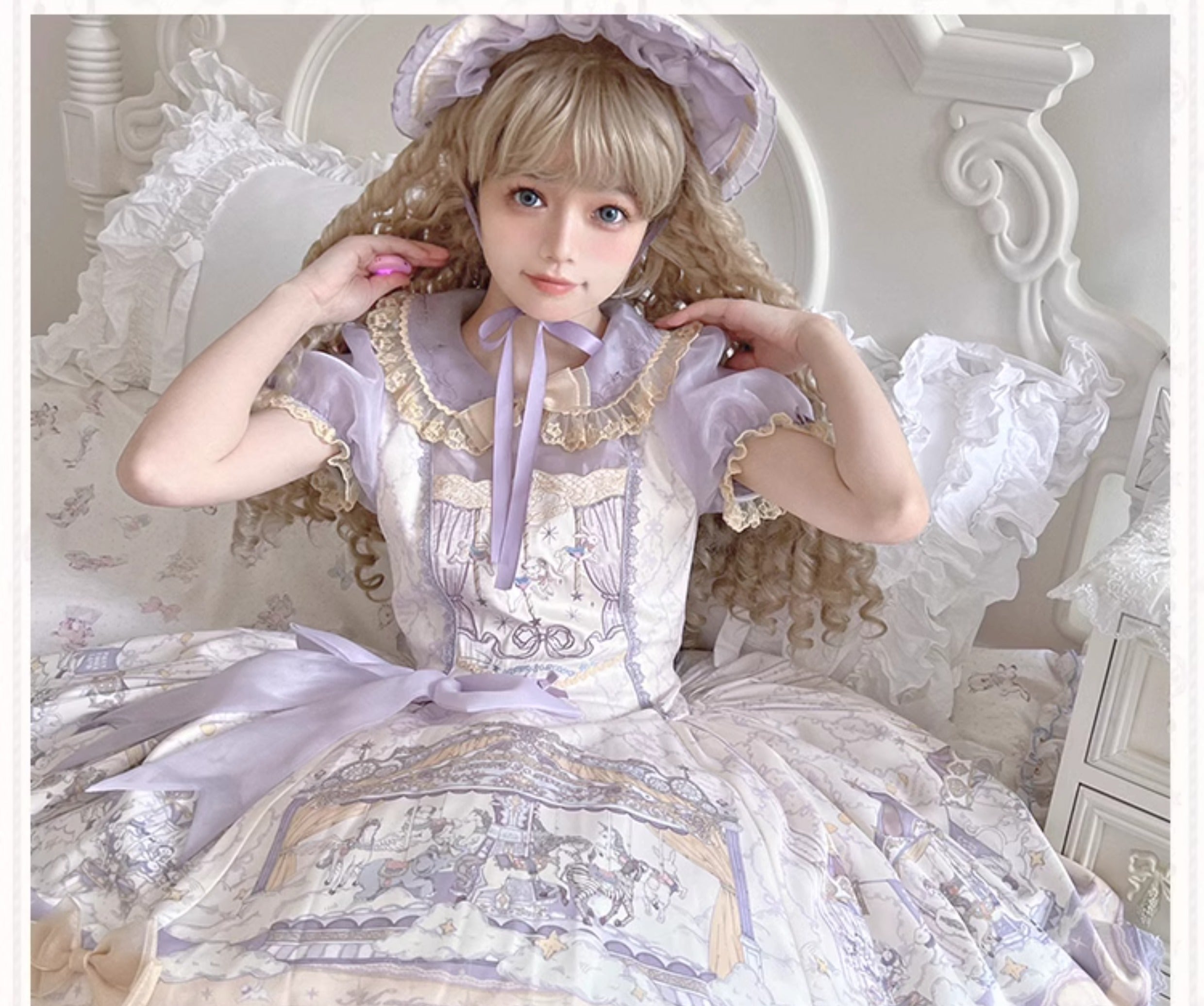 Cloud Paradise Short Sleeve Dress