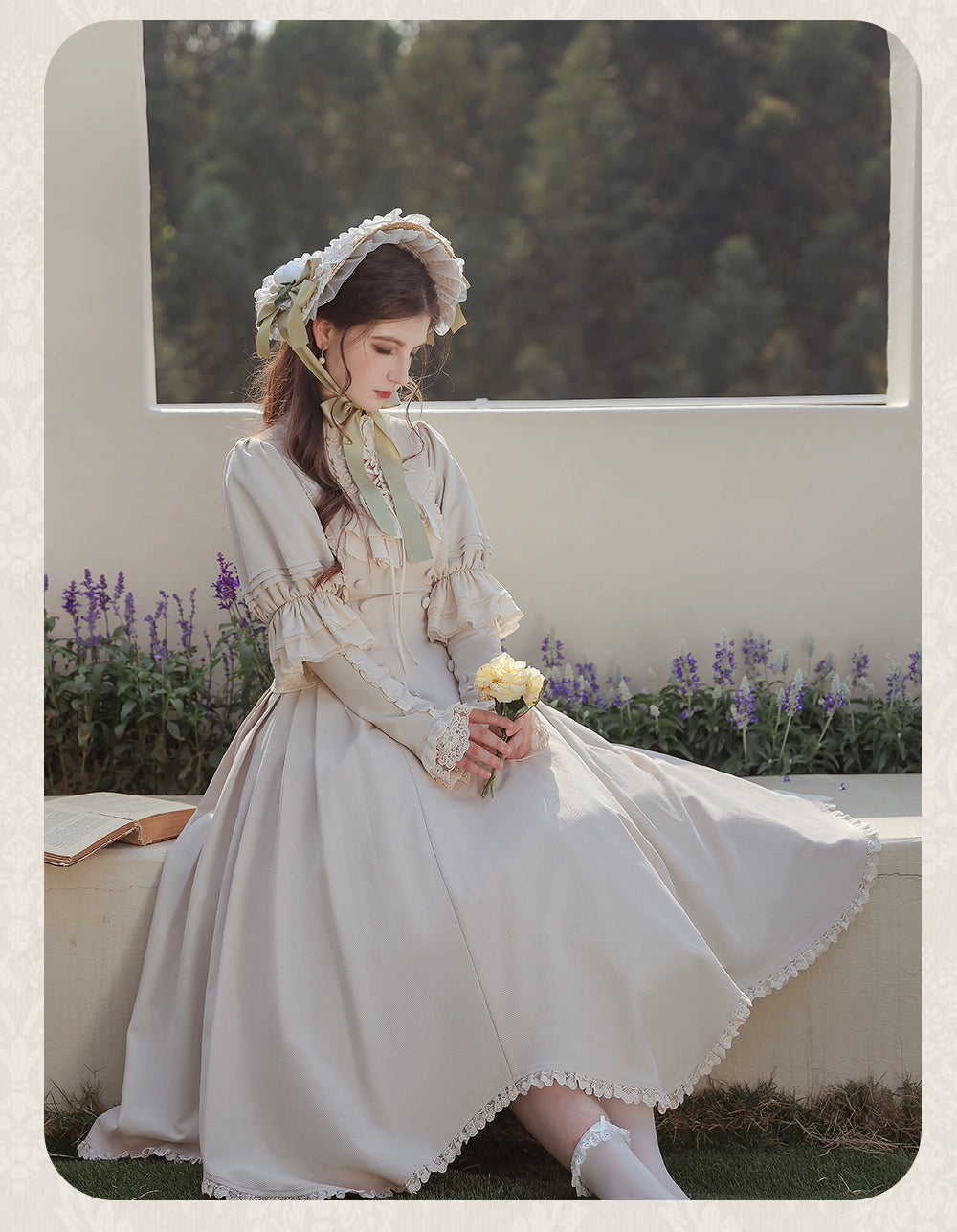 【受注予約7/31まで】Flores Ladyクラシカル花びらワンピース