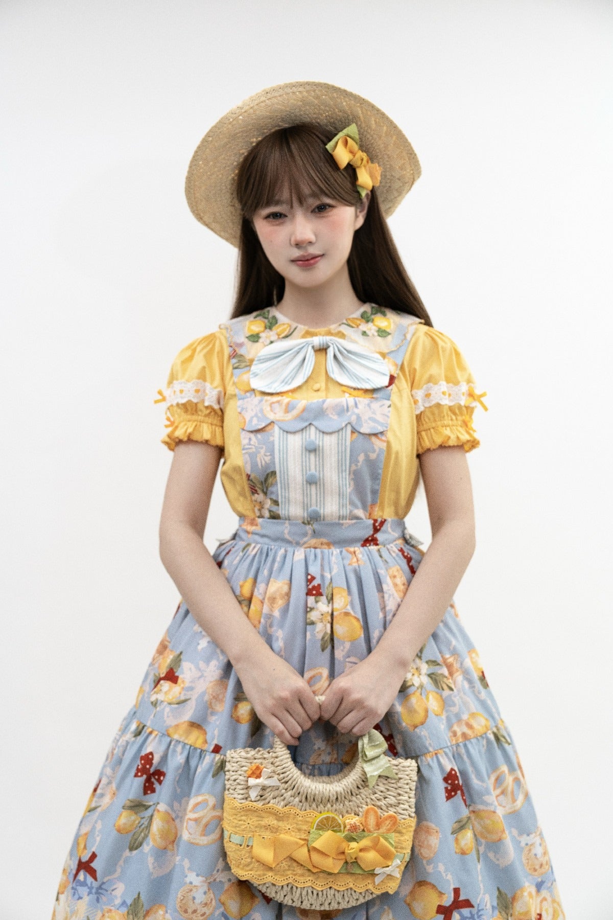 【受注予約6/26まで】Lemon Biscuit サスペンダースカート