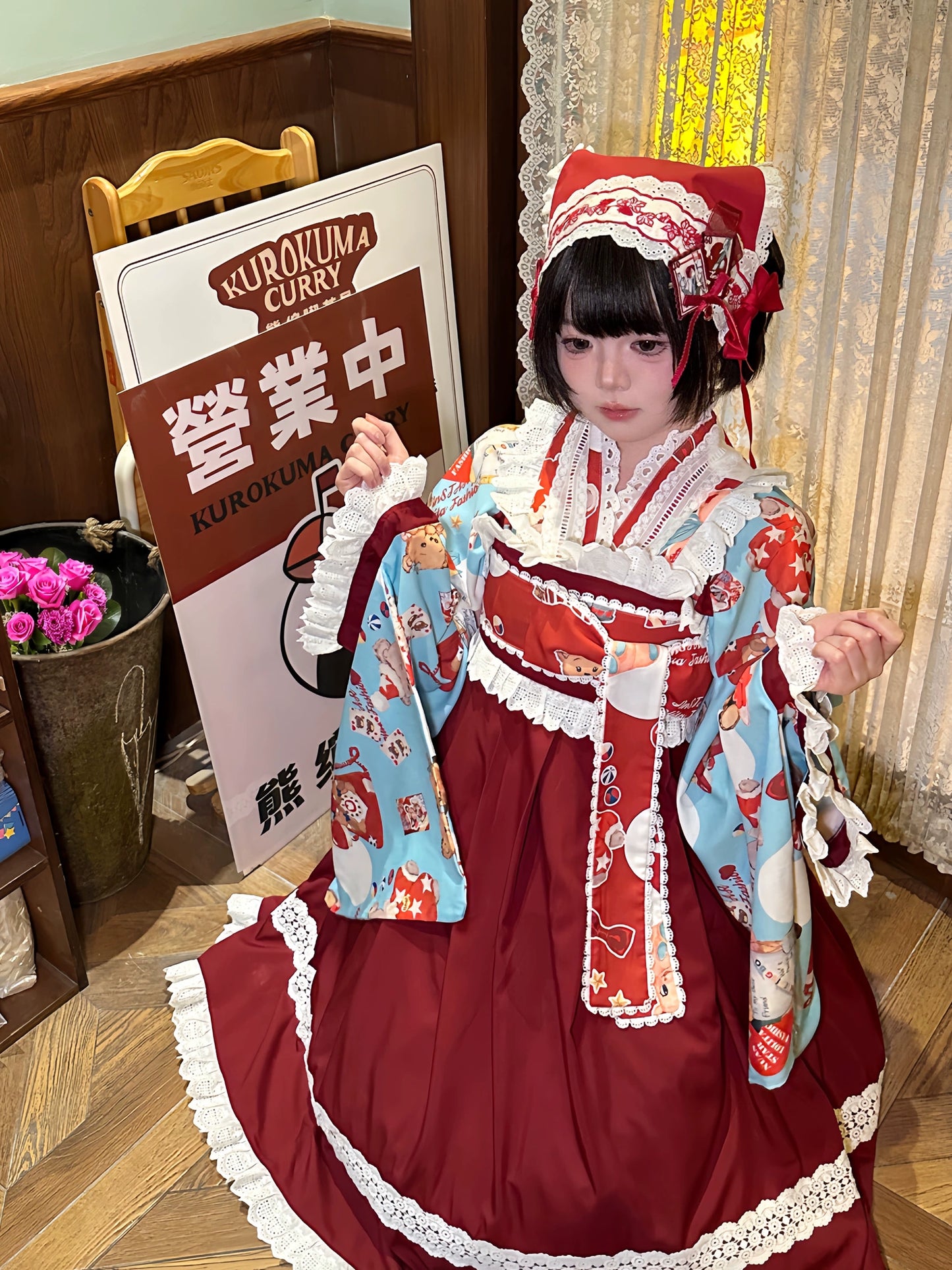 【受注予約7/29まで】Bear Bear World 袴風セットアップ