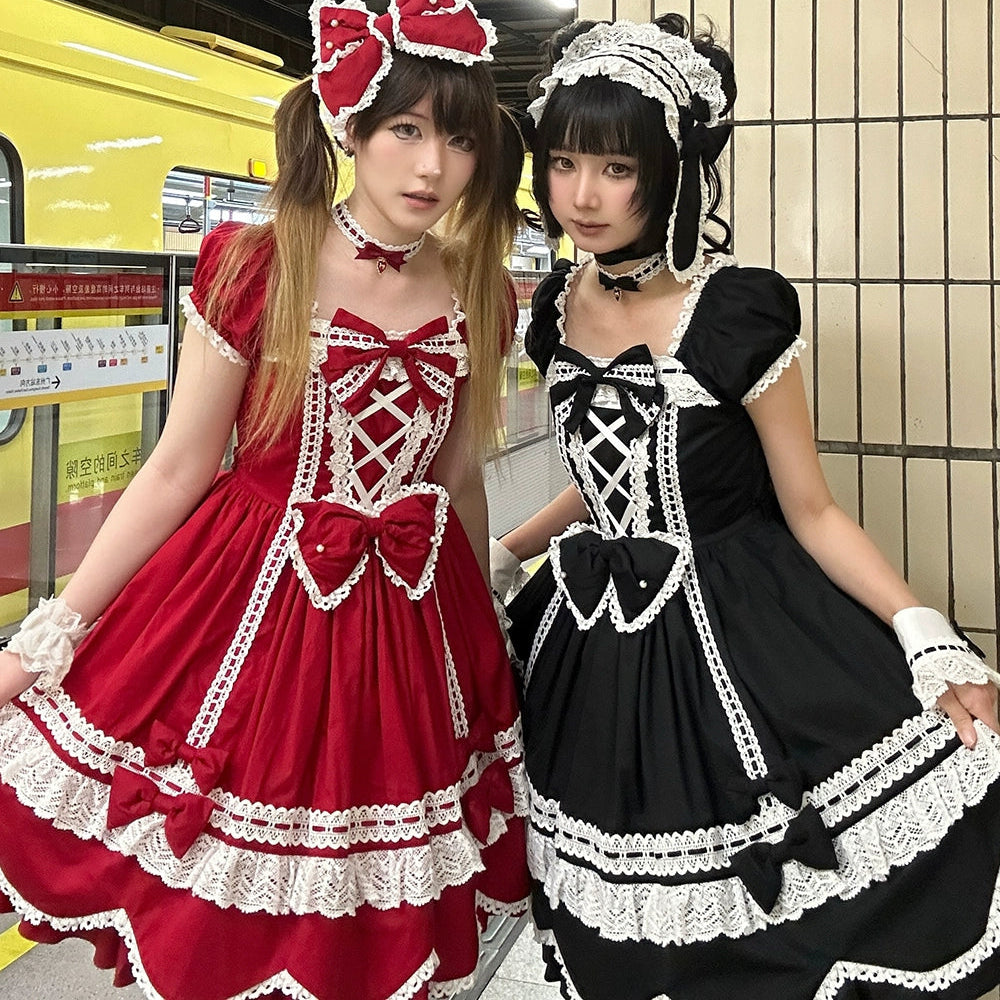 【受注予約6/12まで】Antique Petal Rabbit リボンワンピース