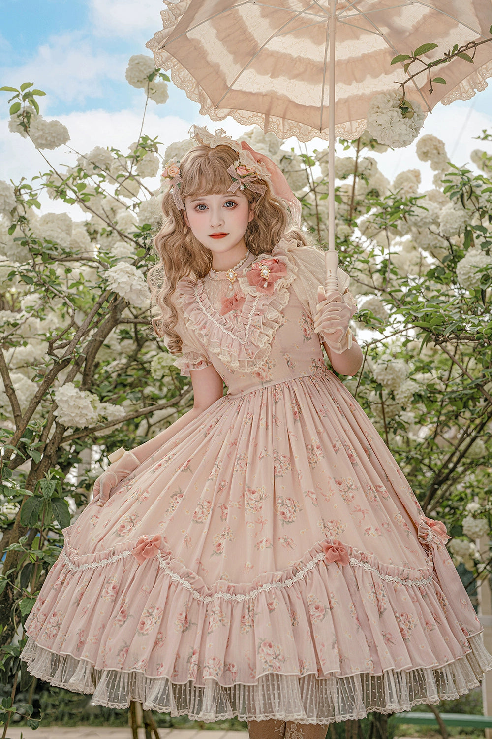 Daydream Rosa 薔薇柄のクラシカルワンピース