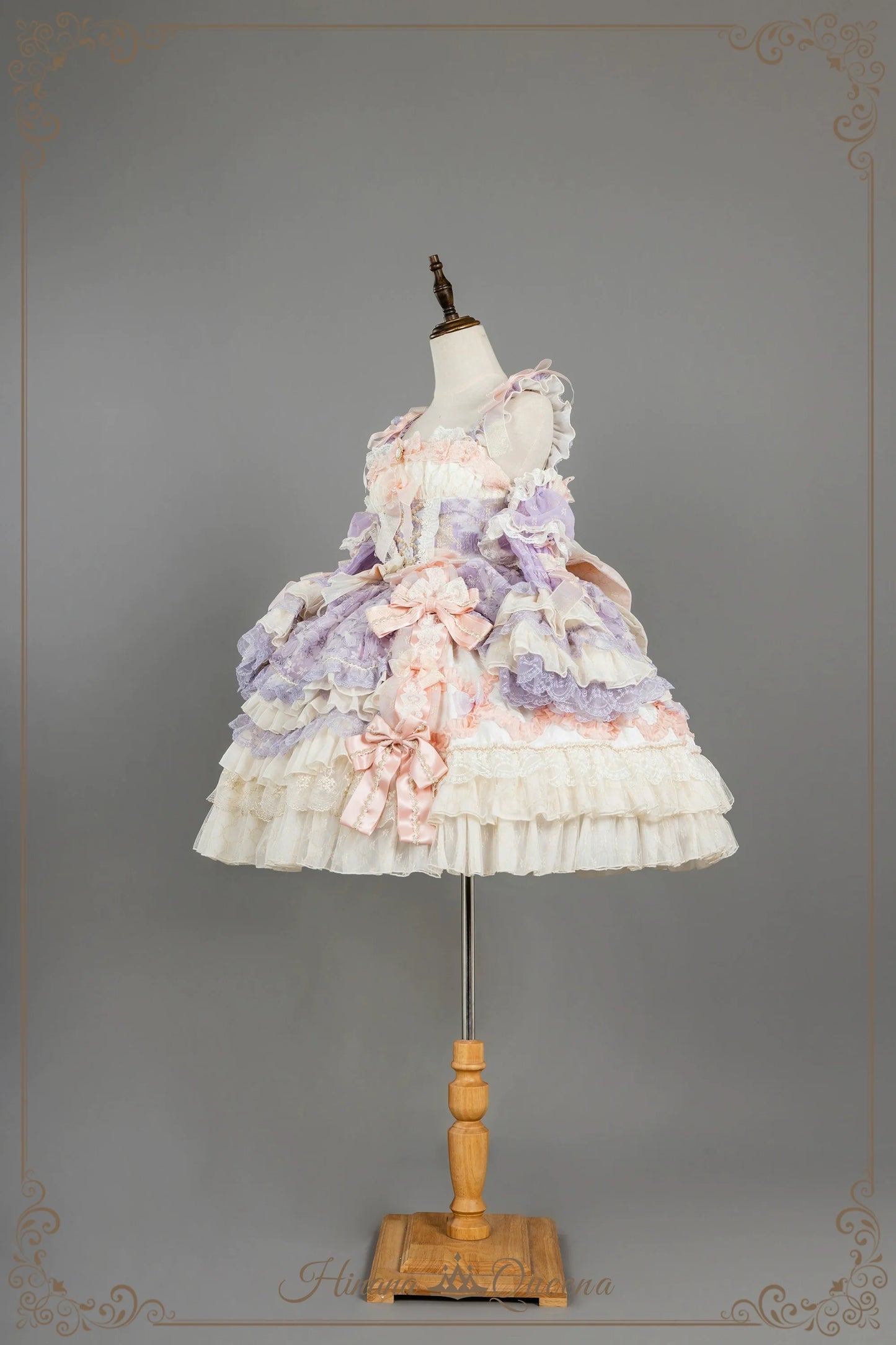[Sale period ended] Find Brilliant Blossom Lace Bride Dress Pink &amp; Purple