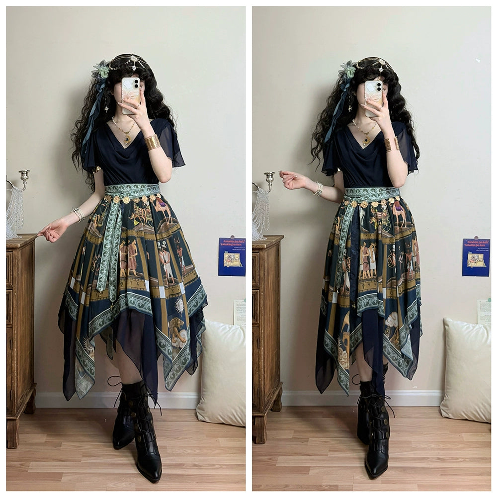 【受注予約6/12まで】Papyrus Storyイレギュラーヘムワンピース