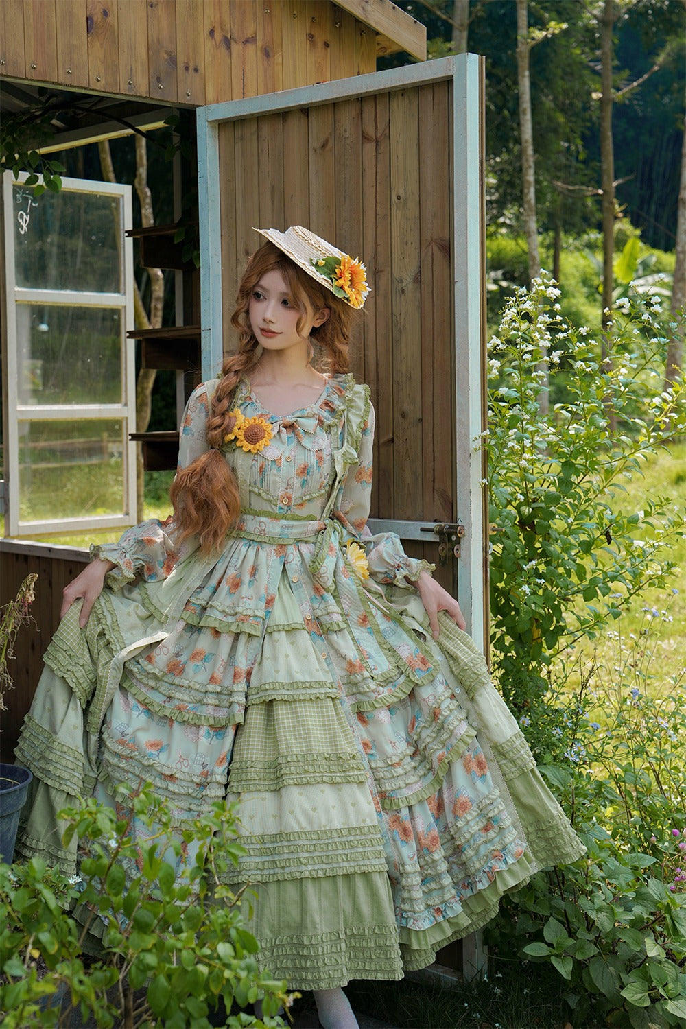 [Pre-order] Gardening Sunflower Luxury Dress