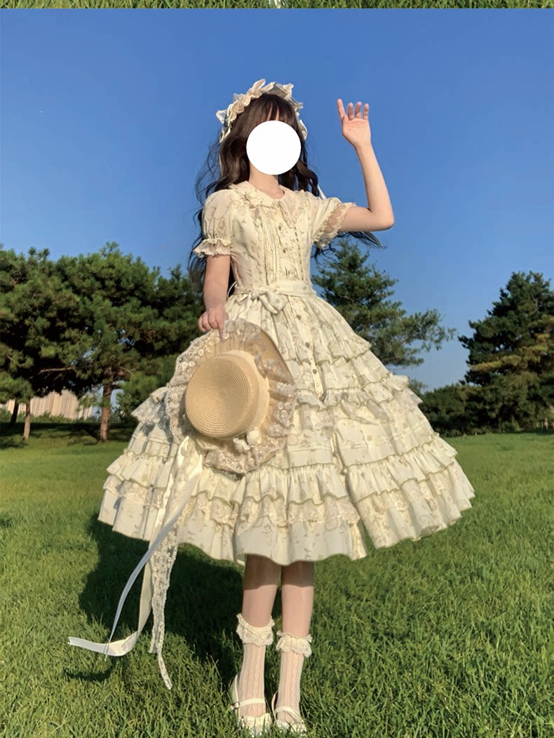 【受注予約9/13まで】Sweet Jasmine 半袖ワンピース