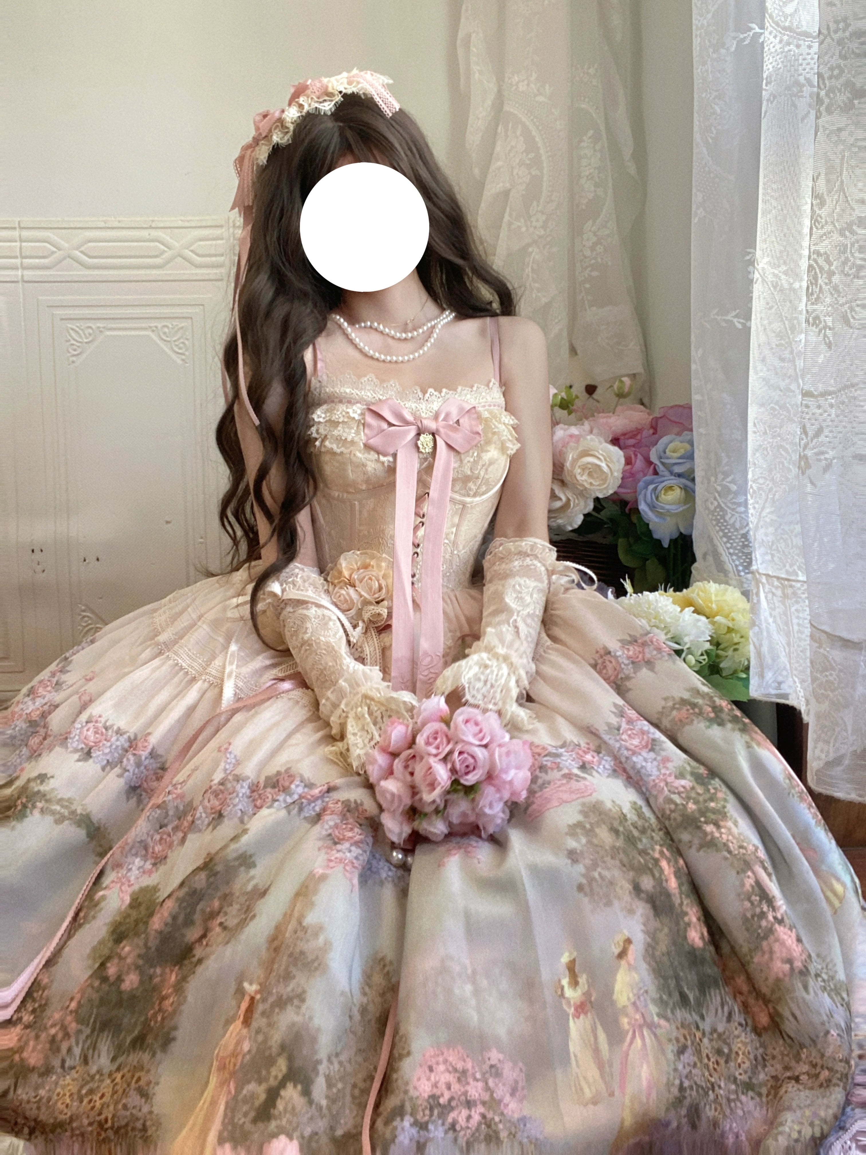 [Pre-orders available until 2/26] Romantic Rose Print Jumper Skirt