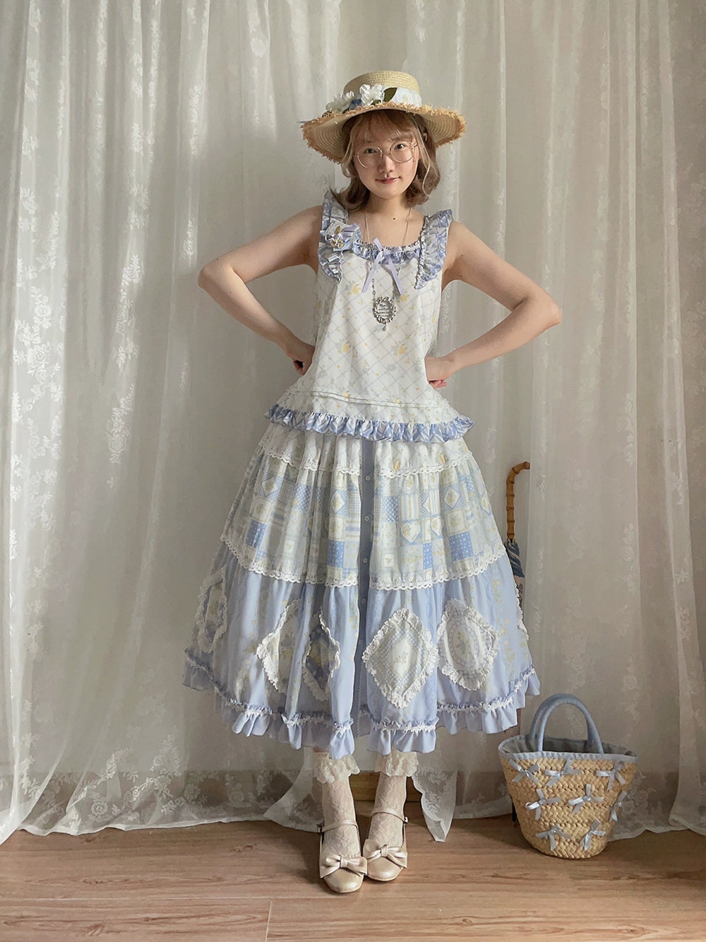 【予約販売】Pathwork Garden カントリー風プリントスカート