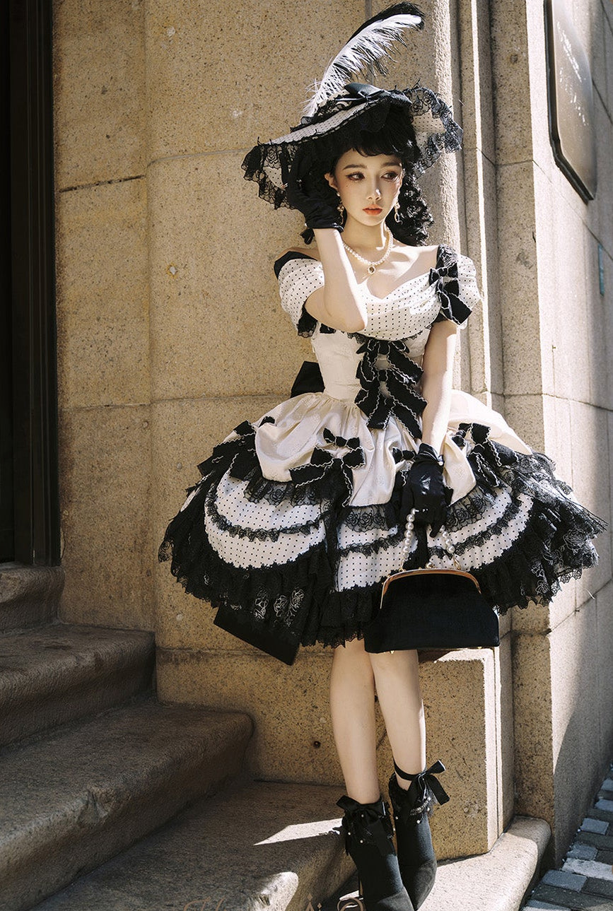 【受注予約11/23まで】The Nightingale of Paris モノトーンドレス・ショートタイプ