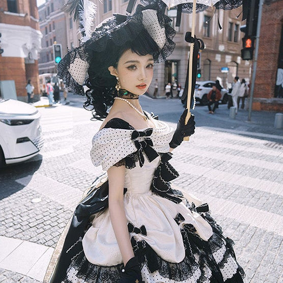 【受注予約11/23まで】The Nightingale of Paris モノトーンドレス・ショートタイプ