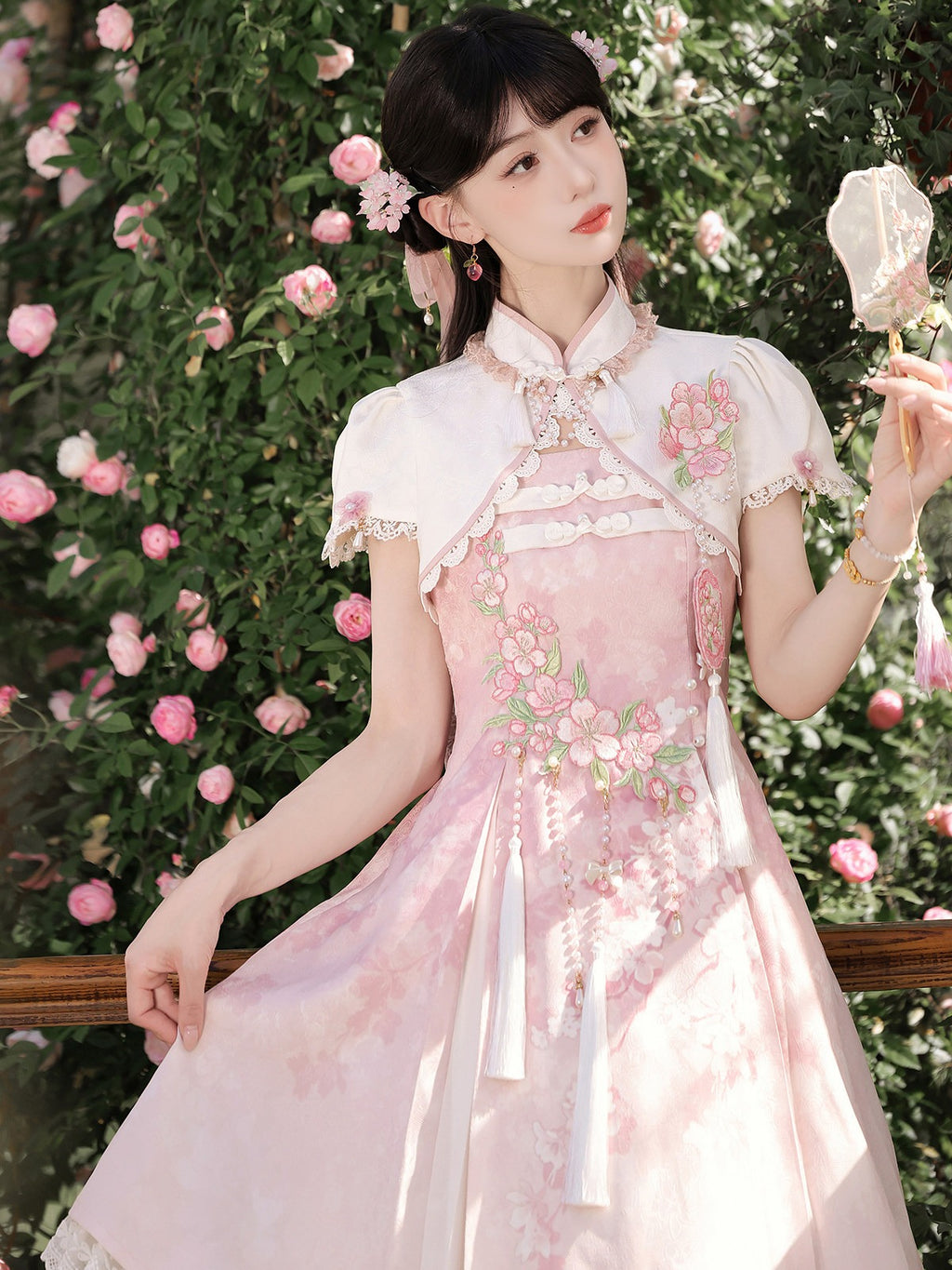 桜の手紙 華ロリジャンパースカートとボレロ