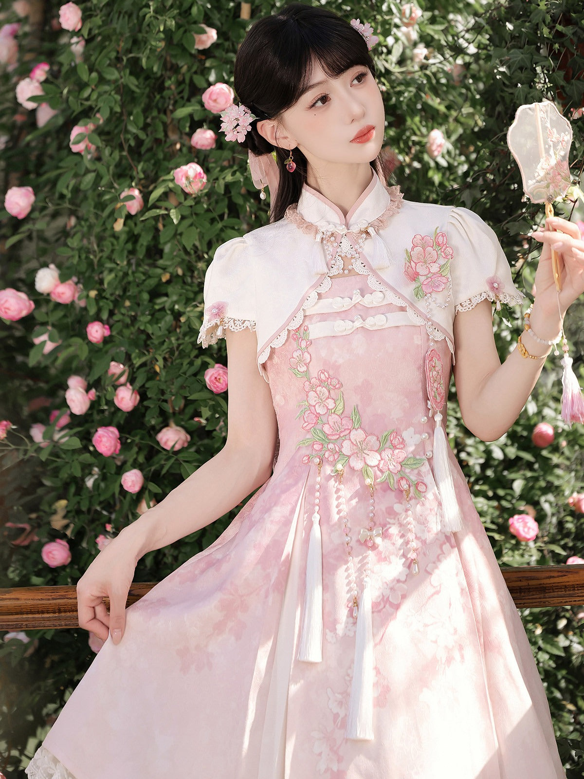 桜の手紙 華ロリジャンパースカートとボレロ